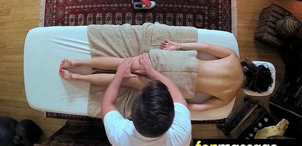  Cute teen babe fantasy fucking on massage table 26